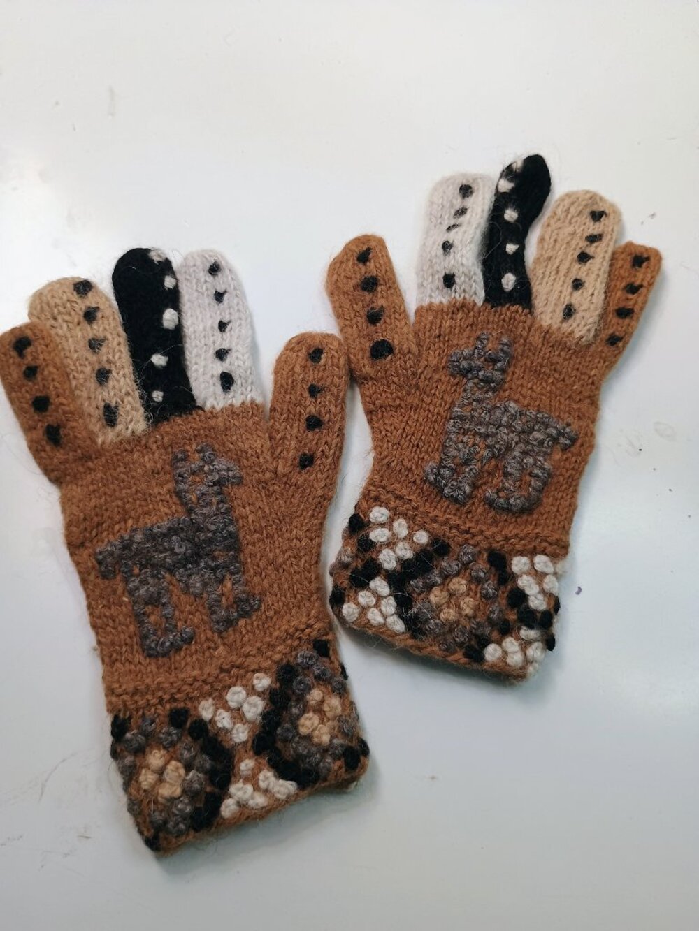 Handmade Alpaca Wool Gloves from Cusco, Warm Winter
